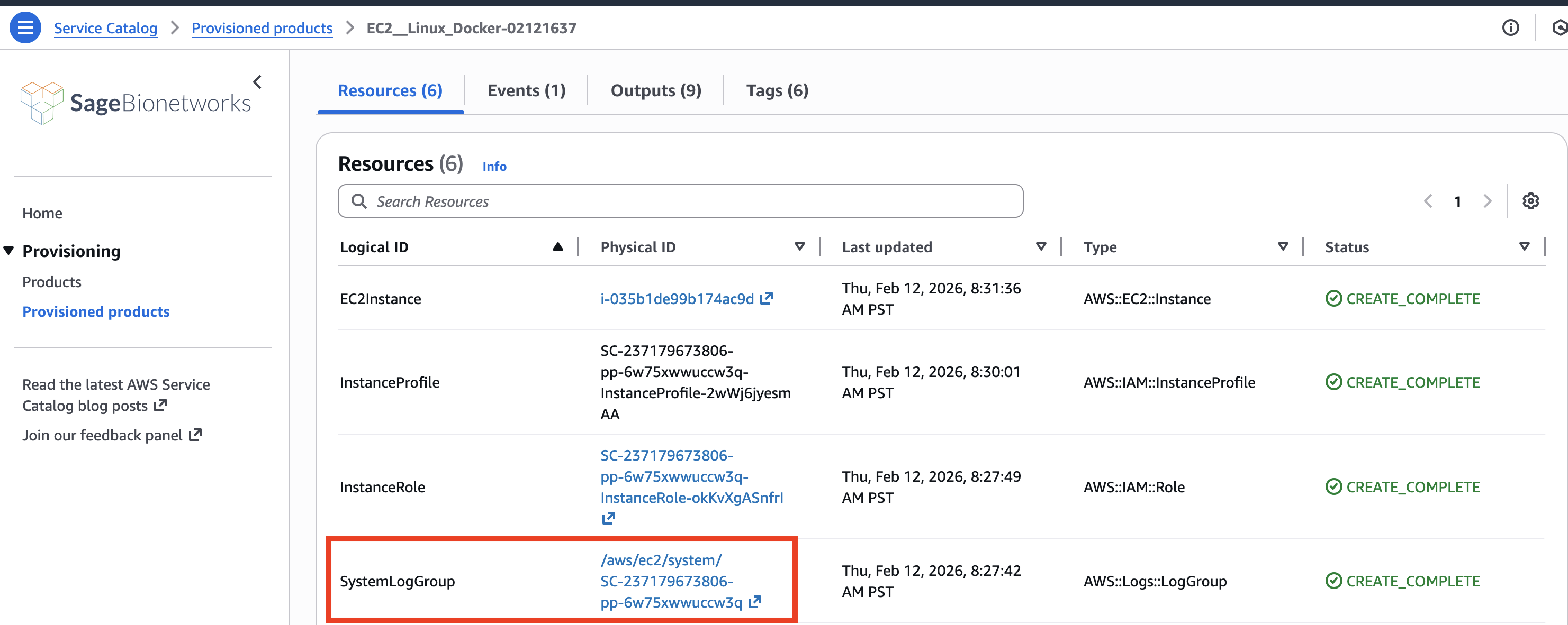 provisioned product SystemLogGroup.png